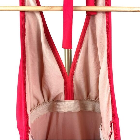 Vintage Sunbird Swimwear Bright Red Halter Top Swim Dress Plus Size 20 - Picture 9 of 9